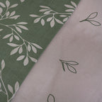 Παπλωματοθήκη Υπέρδιπλη Σετ 3τμχ Αιγαίον Βαμβακοστέν 260X250 Mediterranean Leaves